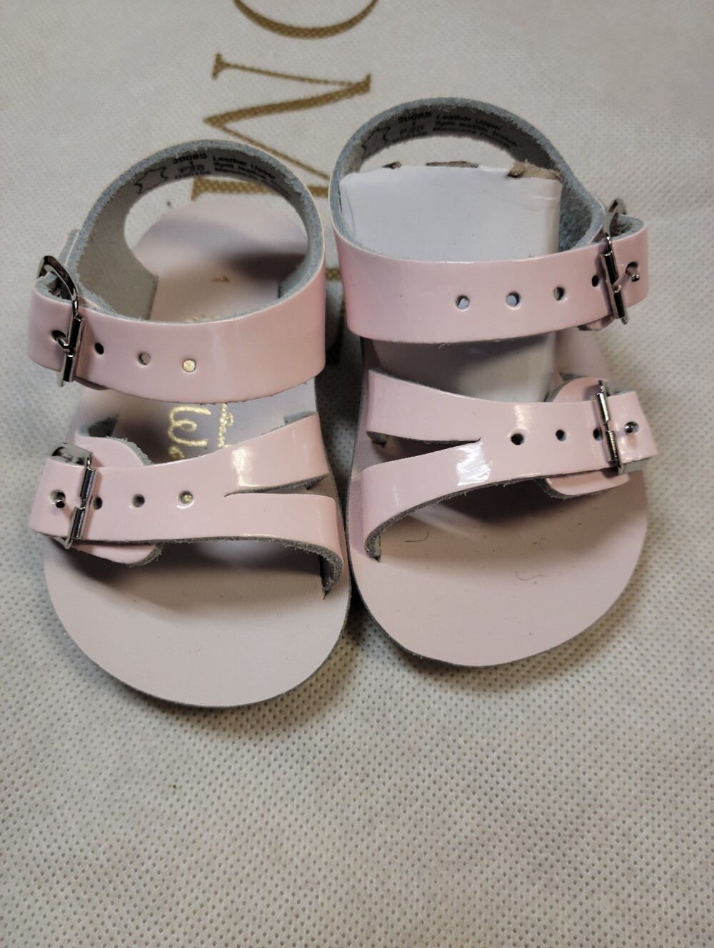NEW Pink Patent Sun San Sea Wees Sandals Sz 1